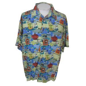 Big Dogs vintage Men Hawaiian camp shirt p2p 26 XL aloha luau tropical alcohol